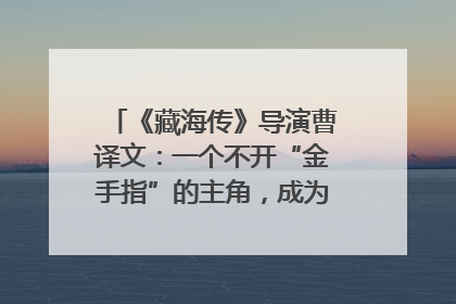 《藏海传》导演曹译文：一个不开“金手指”的主角，成为苍生守护者