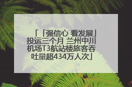 「强信心 看发展」投运三个月 兰州中川机场T3航站楼旅客吞吐量超434万人次
