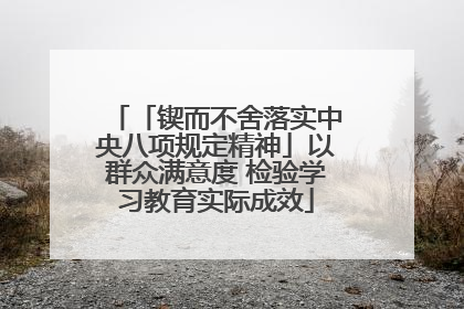 「锲而不舍落实中央八项规定精神」以群众满意度 检验学习教育实际成效