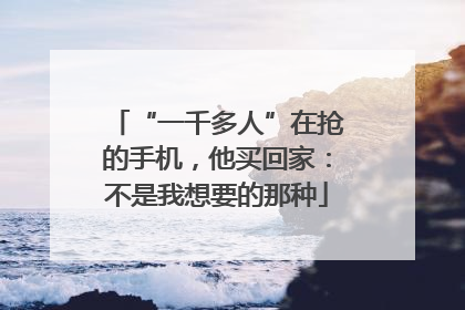 “一千多人”在抢的手机，他买回家：不是我想要的那种