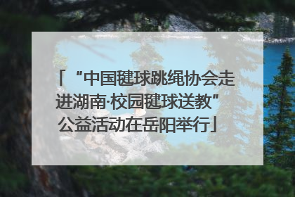 “中国毽球跳绳协会走进湖南·校园毽球送教”公益活动在岳阳举行