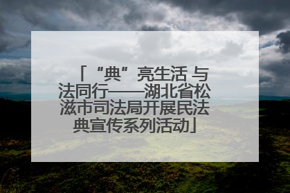 “典”亮生活 与法同行——湖北省松滋市司法局开展民法典宣传系列活动