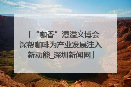 “咖香”漫溢文博会 深帮咖啡为产业发展注入新动能_深圳新闻网