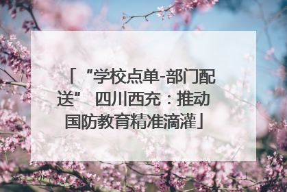 “学校点单-部门配送” 四川西充：推动国防教育精准滴灌