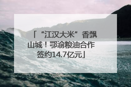 “江汉大米”香飘山城！鄂渝粮油合作签约14.7亿元