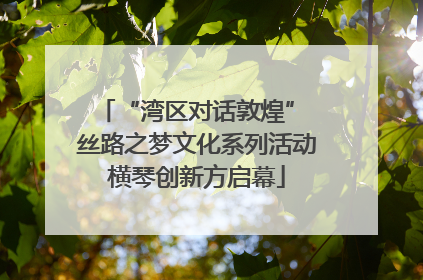 “湾区对话敦煌” 丝路之梦文化系列活动横琴创新方启幕