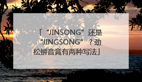 “JINSONG”还是“JINGSONG”？劲松拼音竟有两种写法