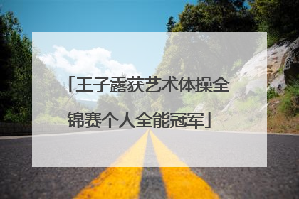 王子露获艺术体操全锦赛个人全能冠军