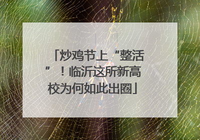 炒鸡节上“整活”！临沂这所新高校为何如此出圈