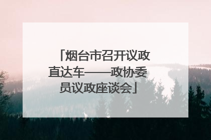 烟台市召开议政直达车——政协委员议政座谈会