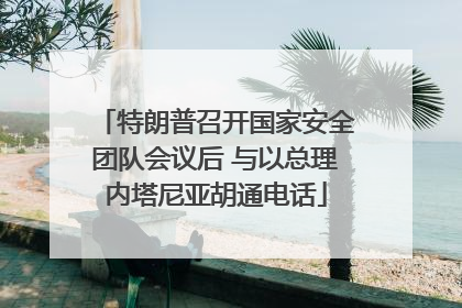 特朗普召开国家安全团队会议后 与以总理内塔尼亚胡通电话