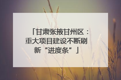 甘肃张掖甘州区：重大项目建设不断刷新“进度条”
