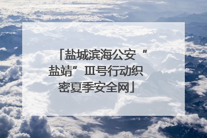 盐城滨海公安“盐靖”Ⅲ号行动织密夏季安全网