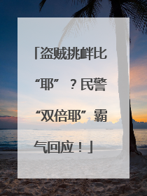 盗贼挑衅比“耶”？民警“双倍耶”霸气回应！