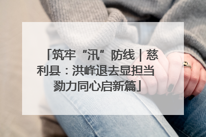 筑牢“汛”防线｜慈利县：洪峰退去显担当 勠力同心启新篇