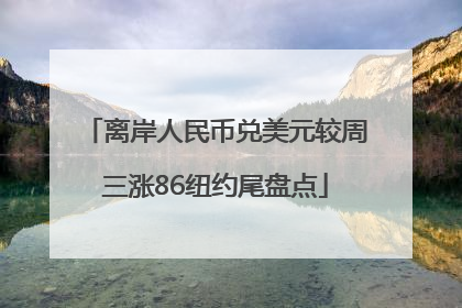 离岸人民币兑美元较周三涨86纽约尾盘点
