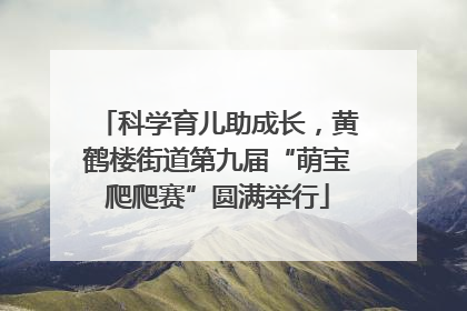 科学育儿助成长，黄鹤楼街道第九届“萌宝爬爬赛”圆满举行