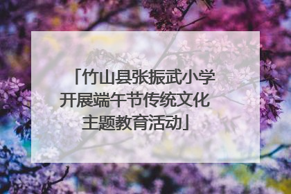 竹山县张振武小学开展端午节传统文化主题教育活动
