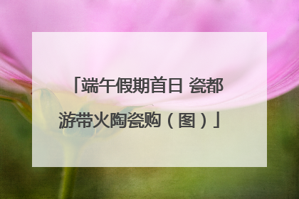 端午假期首日 瓷都游带火陶瓷购（图）