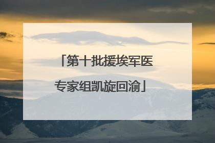 第十批援埃军医专家组凯旋回渝