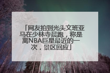 网友拍到光头文班亚马在少林寺晨跑，称是离NBA巨星最近的一次，景区回应