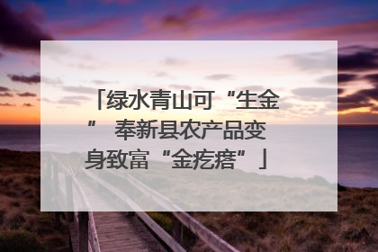 绿水青山可“生金” 奉新县农产品变身致富“金疙瘩”