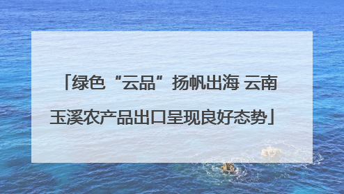 绿色“云品”扬帆出海 云南玉溪农产品出口呈现良好态势
