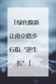 绿色焕新让南京路步行街“逆生长”