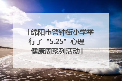 绵阳市警钟街小学举行了“5.25”心理健康周系列活动