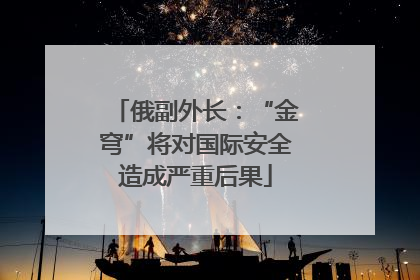 俄副外长：“金穹”将对国际安全造成严重后果