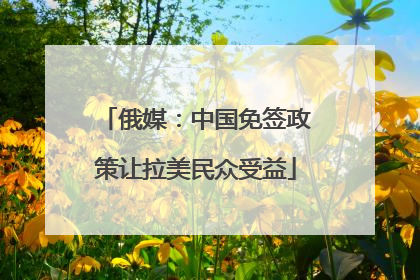 俄媒：中国免签政策让拉美民众受益