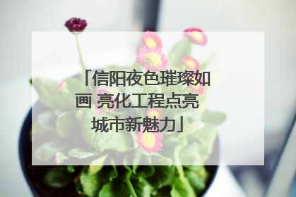 信阳夜色璀璨如画 亮化工程点亮城市新魅力