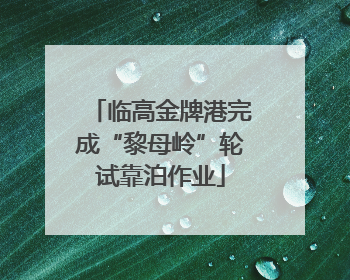 临高金牌港完成“黎母岭”轮试靠泊作业