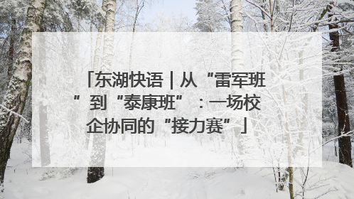 东湖快语｜从“雷军班”到“泰康班”：一场校企协同的“接力赛”