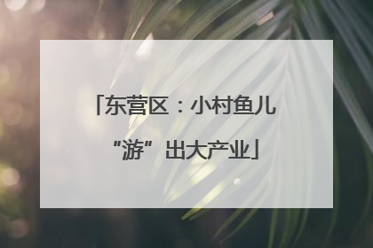 东营区：小村鱼儿“游”出大产业