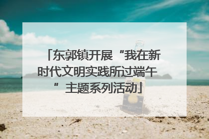 东郭镇开展“我在新时代文明实践所过端午”主题系列活动