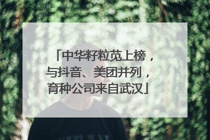中华籽粒苋上榜，与抖音、美团并列，育种公司来自武汉