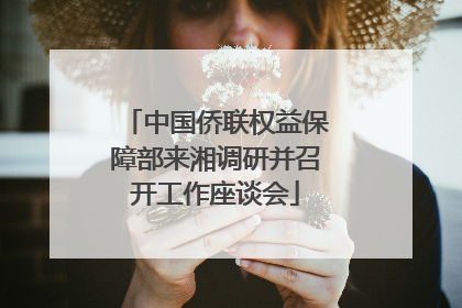 中国侨联权益保障部来湘调研并召开工作座谈会