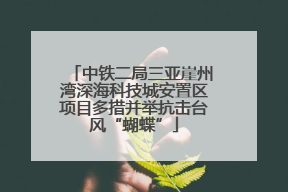 中铁二局三亚崖州湾深海科技城安置区项目多措并举抗击台风“蝴蝶”