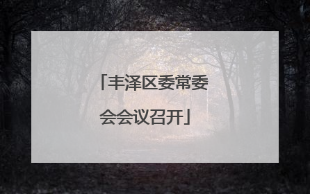丰泽区委常委会会议召开