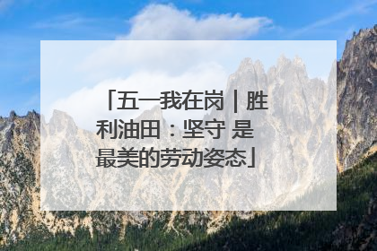 五一我在岗｜胜利油田：坚守 是最美的劳动姿态