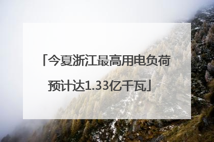 今夏浙江最高用电负荷预计达1.33亿千瓦
