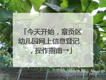 今天开始，章贡区幼儿园网上信息登记，操作指南→