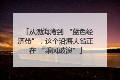 从渤海湾到 “蓝色经济带”，这个沿海大省正在 “乘风破浪”