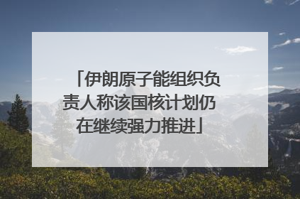 伊朗原子能组织负责人称该国核计划仍在继续强力推进