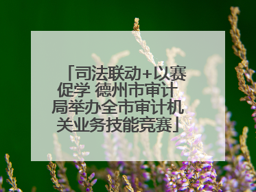 司法联动+以赛促学 德州市审计局举办全市审计机关业务技能竞赛