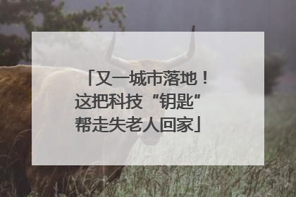 又一城市落地！这把科技“钥匙”帮走失老人回家