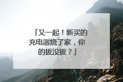 又一起！新买的充电器烧了家，你的拔没拔？