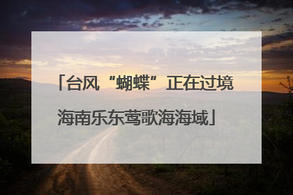 台风“蝴蝶”正在过境海南乐东莺歌海海域