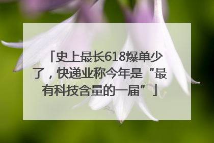 史上最长618爆单少了，快递业称今年是“最有科技含量的一届”